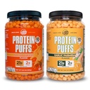 Twin Peaks Low Carb, Keto Friendly Protein Puffs, 1 Jug Garlic Parmesan Flavor Puffs + 1 Jug Nacho Cheese Flavor Puffs