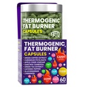 Cápsulas de quemador de grasa termogénica - Píldoras de pérdida de peso para hombres y mujeres, supresor de apetito, martillo metabolismo - té verde, extracto de café, Garcinia Cambogia - Píldoras de dieta para pérdida de peso - 60 cápsulas