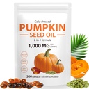 Pumpkin Seed Oil Capsules with Saw Palmetto 300 Softgels - Cold Pressed Virgin Pumpkin Seed Oil Supplement with Essential Fatty Acids & Phytosterols - Supports Hair, Urinary, Bladder & Prostate Health