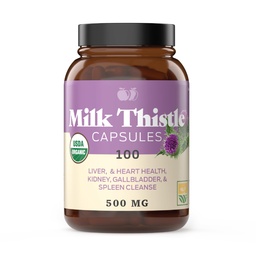 Productos naturales completos pura leche orgánica carcasas de cardo - 500 mg Silymarin Powder 100 pastillas