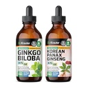 BIO KRAUTER Ginkgo Biloba Tintura 4 Fl. Oz. " Ginseng Tincture 4 Fl. Oz.