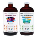 LIQUIDHEALTH Optimum Joint Glucosamine Chondroitin Supplement & Daily Multi Mineral Multivitamin Bundle for Men &amp; Women - Sea Trace Minerals, Bone & Joint Health, Immune Support - Made in USA, Non-GMO