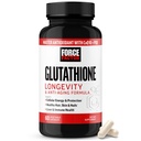 Force Factor Glutathione Longevity & Anti-Aging, Reduced Glutathione Supplement with CoQ10 & PQQ, Master Antioxidant Formula to Support Immune Health, Skin, Cellular Energy & Liver Detox, 60 Capsules