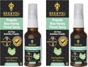 Bee and You Raw Honey Throat Spray, 100% Pure Propolis Extract, Immune Support, Sore Throat & Congestion Relief, Oral Health, Antioxidants, Natural, Keto, Paleo, Gluten-Free | 1 FL Oz (Pack of 2)