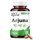 Wild & Organic Arjuna Bark Capsules - Overall Support - Arjuna Powder Supplement - 120 Herbal Capsules - 4-Month Supply - Terminalia Bark & Leaf Extract - Vegan, No Fillers, Non-GMO