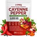Cayenne Pepper Capsules with Turmeric & Beet – Herbal Blend Supplement for Wellness Support – with Vitamins D3, K2, Hawthorn Extract – Easy-Swallow Softgels, 240 Count