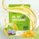 VivoNu Oil of Oregano with Black Seed Oil, Balanced Oil of Oregano Capsules, Organic Oregano Oil Softgels, Non-GMO(300 Count/1 Pack)