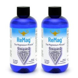 RnA ReSet ReMag Magnesium – High Absorption Magnesium Chloride Liquid, 8.1 Fl Oz (2-Pack) NSF Certified - Supports Restful Sleep - Nerve Health - Muscle Relaxation - Cardiovascular Health