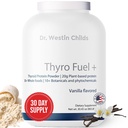 Dr. Westin Childs Thyro Fuel+ | Pea Protein Powder for Women | Thyroid, Digestion, & Muscle Support - Low Carb, Calorie, Non-GMO | Naturally Sweetened Vanilla, Gluten, Dairy & Soy Free - 30 Servings