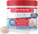 restirr After Alcohol Aid & Recovery: Supports Liver Health, Boosts Metabolism and Supports The Immune System with DHM, Milk Thistle, B-Complex, Hydration. 30 Doses