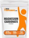 BulkSupplements.com Magnesium Carbonate Powder - Magnesium Carbonate Supplement, Magnesium Carbonate Food Grade - Gluten Free, 875mg per Serving, 100g (3.5 oz) (Pack of 1)