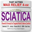 Sciatica Nerve Cream - Maximum Strength Comfort Cream for Feet, Hands, Legs, Toes, Back - Natural Ultra Strength Arnica, MSM, Menthol, Soothing Comfort, Large 4 Oz