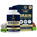 Balanced Vibe Brain Fórmula Silencio Orgánica Planta-Basada Nootropic for Focus, Clarity &amp; Memory ← Mane de los Leones Orgánicos, Ginkgo, Bacopa, Rhodiola, Gotu Kola