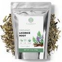 Elanen Naturals Organic Licorice Root 4 oz. (113g), USDA Certified Organic Licorice Root Tea, Licourice Bulk Chopped, Liquorice, Raiz de Regaliz Licrice, Glycyrrhiza glabra, Cut & Sifted