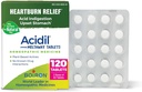 Boiron Acidil Tablets for Relief of Acid Reflux, Heartburn, Indigestion, and Upset Stomach - 120 Count (2 Pack of 60)