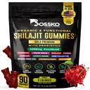 3200 MG Pure Himalayan Shilajit Gummies Orgánica para Mujeres Hombres con Probióticos &amp; Magnesio Ashwagnadha Chaga Turmeric Fulvic Acid 105+ Trace Minerals I Vegan Non-GMO I Lab Tested I 90 Count
