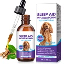 Melatonin for Dogs,Calming Support for Dogs-60ML Natural Sleep Support for Relaxation & Stress Relief and Travel Stress - Alcohol-Free Formula