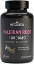 Cápsulas de raíz valeriana -Equivalente a 1.0000 mg, Extracto concentrado 4X - Altamente concentrado, 120 cápsulas