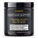 VEGATOT Vertigo Suplemento *USA Hecho y probado* Inner Ear Suplemento con Ginkgo Biloba Lion's Mane Lemon Balm Ginger VIT B1, B6, B12- for Dizziness Spinning Inner Ear Balance