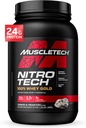 MuscleTech Whey Protein Powder , Nitro-Tech Whey Gold Protein Powder , Whey Protein Isolate Smoothie Mix , Protein Powder for Women & Men , Cookies and Cream, 2 lb (28 Servings) - package may vary