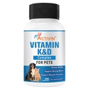 Vitamins K and D Complex K1 & K2 (MK4 & MK7) + Vitamin D3, Help Maintain Strong Bones | Promote Healthy Heart | Boost Immune System | Support Muscle Function for Pets |120 Capsules.