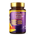 AJS Alpha GPC Nootropic Brain Supplement,Phosphatidylserine,St. John'sWort Ginkgo Biloba,Ashwagandha,Bacopa Monnieri,Pterostilbene,Magnesium Glycinate,Ginkgo Biloba,5-MTHF,Huperzine A 60CT,90 cápsulas