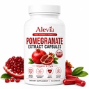 Alevia Organic Pomegranate Extract Capsules, Pomegranate Supplement for Daily Body Care and Antioxidant Support, 90 count (1PCS)