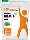 BulkSupplements.com Orgánica Alfalfa Grass Powder - Alfalfa Suplemento, Green Superfood Powder - Vegan &amp; Gluten Gratis, 5g por Serving, 500g (1.1 lbs) (Pack of 1)