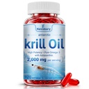 Antarctic Krill Oil 1000mg Softgels, Omega-3 EPA DHA, Astaxanthin, 120 ct | Phospholipid omega 3 with astaxanthin, no fishy aftertaste, supports heart & brain, non-GMO, gluten free softgels
