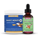 Daily Multivitamin Chews Plus Milk Thistle Drops - for Dog Immune Support, Heart Health, Liver, Detox & Overall Wellness - Multivitamin 60 Chews - Milk Thistle 2 Ounces