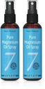 Seven Minerals Travel Size Pure Magnesium Oil - USP Grade Magnesium Spray, No Unhealthy Trace Minerals - from Ancient Underground Permian Seabed in USA, Free eBook Included (2 fl oz) (Pack of 2)