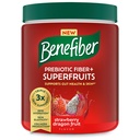 Benefiber Prebiotic Fiber + Superfruits, Strawberry Dragon Fruit, 8.8 oz | Plant-based Prebiotic Fiber Powder, Sugar-Free, Dissolves Clear and Tasteless, GLP-1 Support for Digestive Health