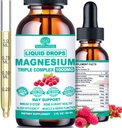 Triple Magnesium Complex, 500mg of Magnesium Glycinate, Citrate & Malate w. Vitamin D3 K2, Chelated Forms High Absorption, Liquid Magnesium Complex w/B6 Zinc for Bone, Sleep, Heart, Energy Nerve