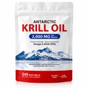 Antarctic Krill Oil Supplement, Rich in Omega-3s EPA, DHA & Natural Astaxanthin, Supports Heart, Joint & Brain Health,Helps Maintain Daily Vitality, Gluten-Free - 240 Softgels