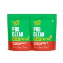 Yogabar Pro Clean Plant Protein | Coffee Flavour with Monk Fruit | 25g Protein per Serving | Clean & Natural Blend | 500g Pack of 2