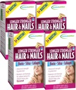 Applied Nutrition Longer Stronger Hair & Nails - 60 Liquid Soft-Gels, Pack of 4 - Biotin, Silica & Collagen - 120 Servings