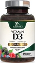 Vitamina D3 5000 UI (125 mcg) Suplemento extra fuerza de la naturaleza Vitamina D Chewable for Immune Support Health - Suplementos de huesos, dientes y músculos - Sugar Gratis, No GMO, Gluten Gratis - 120 Conteo