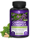 Complejo Potent Garden Candida - Oregano y Ácido Cáliz, Complejo Gut Flora Balance, Salud Intestinal &amp; Apoyo Inmunitario con Herbs &amp; Probióticos, Suplementos Gut Health para Mujeres &amp; Hombres 60 Con