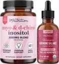 SMNutrition Herbal Hormone Balance Tincture & Myo-Inositol & D-Chiro Inositol | Hormone Balancing Bundle with 40:1 (30 Servings) and Liquid Cycle Support for Women (60 Servings)