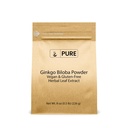 Ingredientes originales puros Ginkgo Biloba Powder (8 oz) Siempre puros, sin rifles o aditivos, Verificado de laboratorio