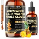 11in1 2100mg Black Walnut Wormwood Cloves Tinture, Oregano &amp; 7 Más - Wormwood Liquid Drops -Pineapple Flavor - 2 FL OZ - 60 Days Supply