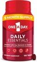 One A Day Daily Essentials, Multivitamin for Women & Men, Supports Healthy Brain and Muscle Function and Immune Health, Adult Multivitamin with Vitamin D, E and Vitamin B12, 150 Count​