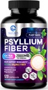Psyllium Husk Fiber Supplement 1500mg - Vegan Prebiotic, Soluble Fiber for Daily Digestive Health & Regularity Support, Natural Psyllium Powder Caps, Sugar-Free, Non-Gluten-Free - 120 cápsulas