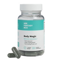 Su Caja de Fantasía tóxico Body Magic ← Capsules Chlorophyll - 30 cápsulas Vegan para Detox, Digestión, Gut Health, Skin Support, y Oily Skin - Natural Energy Booster