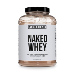 NAKED Whey Protein Suplemento Polvo, Chocolate, GMO Gratis, Soy Gratis, Gluten Free Aid Muscle Growth and Recovery 60 Servings, 5 Ib