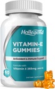 Vitamin E Gummies 268mg 400 IU, Natural Vitamin E Chewable Supplement for Adults, Women & Men, Skin & Immune Health, Antioxidant, Orange Flavor, 60 Count