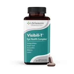 Visibili-T - Suplemento vitamínico para la salud de los ojos &amp; Visión Soporte - Carrot Root, cromo, mora, Ginkgo Biloba, Grape Seed Extract, Lycopene, Vitamina A, Lutein &amp; Zeaxanthin - 60 cápsulas