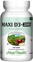 Maxi Health Kosher Vitamin D3 2000IU - Highly Absorbable Vitamin D Supplements for Healthy Immune Response, Calcium Absorption, Teeth & Bone Health - D3 Vitamin 2000 IU -180 Tablets