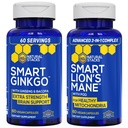 NATURAL STACKS Ginkgo Biloba + Lions Mane Mushroom Bundle - Focus &amp; Memory Support* - 120 Capsules