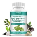 Cápsulas de aceite de orégano orgánico – 11-en-1 Blend con aceite de semilla negra, arándano, ajo, hoja de oliva – Magnesio " Pepper negro para la absorción – Inmuno, respiratorio " Digestivo – Vegano, No GMO, 120 Ct
